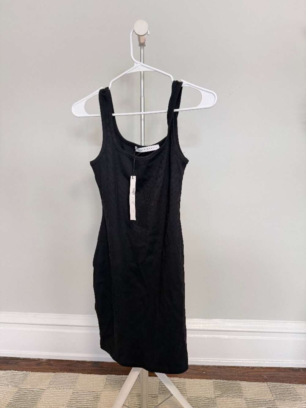 Susana Monaco Ribbed Tank Mini Dress - Black - Size S - NWT